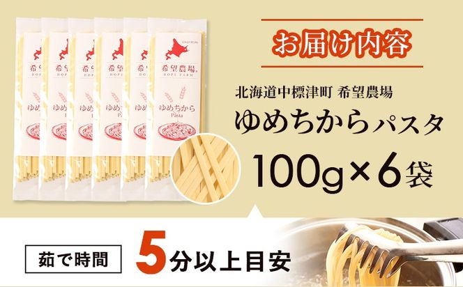 北海道中標津町産「ゆめちから」パスタ×6袋【82004】
