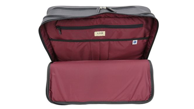 ワイドビジネスバッグ ブラック ( No.5026-01 ) / ビジネスバッグ 豊岡 職人手作り B4サイズ対応 大容量 出張 一泊二日 2層式 肩当て付きショルダーベルト 底鋲 日本製 メンズ レディース バッグ かばん 鞄 黒 紺 木和田株式会社