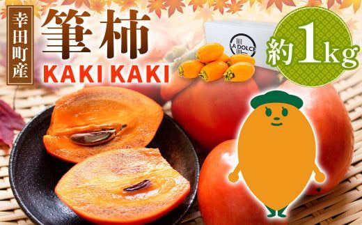 幸田町産 筆柿「KAKI KAKI」 1kg | 柿 かき 果物 フルーツ 旬 秋の味覚 送料無料 ※2026年10月～発送