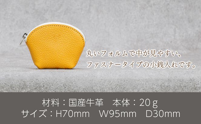 本革 ラウンドミニポーチ 日本製 レザー 革製品 小銭入れ コインケース 小物 収納 Liete vivid 選べるカラー ブラック オーク オレンジ イエロー ネイビー オリーブ