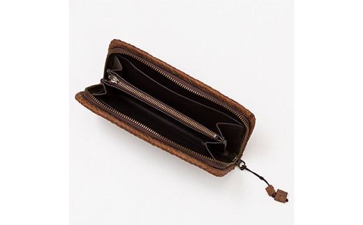 FYN9-836 ≪ご好評につき1年以上待ち≫ 山形県西川町 大井沢産 山ぶどうつる 長財布（約縦 10cm×横21cm×厚さ 3cm） 手作り 職人 やまぶどう 国産 月山 民芸品 伝統工芸品 山葡萄 蔓籠 山ぶどうつるかご