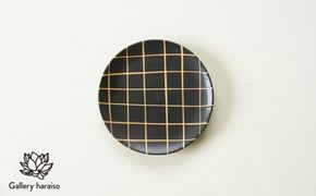 【沖縄のかわいい器】陶factory509 モノクロ皿／チェック