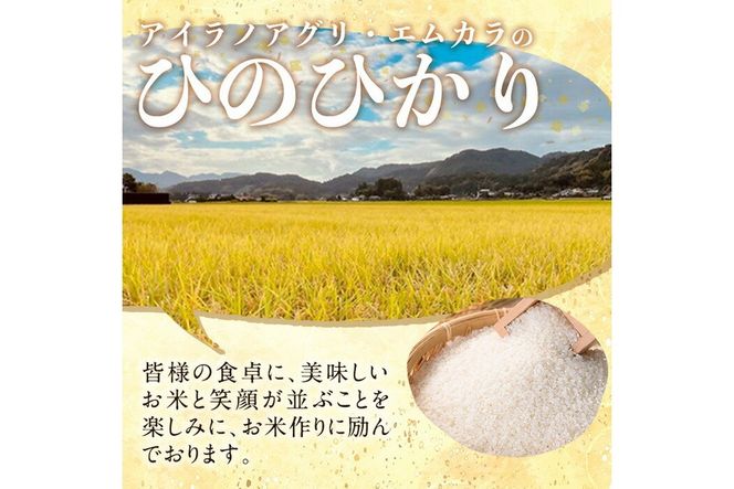 a1025 《令和7年産新米 先行予約受付中！2025年11月上旬以降順次発送予定》あいらふるさと応援米(計5kg)姶良市 お米 精米 白米 米 こめ コメ ご飯 ごはん ヒノヒカリ ひのひかり 5kg 5キロ【姶良のアグリM～】