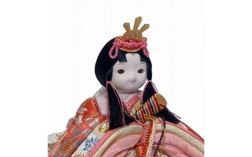雛人形のminicola rico美琴（みこと） 木目込み親王飾り雛人形　木台　鞠刺繍屏風セット