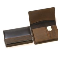 【こだわりの革アイテム】名刺ケース 　コードバン仕様（濃チョコ）1087035　革製品 レザー 名刺入れ