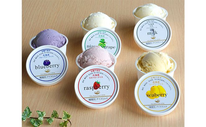砂糖不使用 こだわりの北海道アイス 90ml×12個セット ブルーベリー ラズベリー シーベリー 牛乳 ナイアガラ お菓子 果物 アイス 冷凍 [株式会社　自然農園]