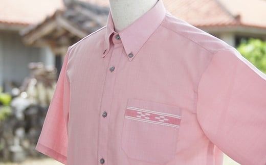 みんさーウェア　ボタンダウン（ピンク）AI-8
