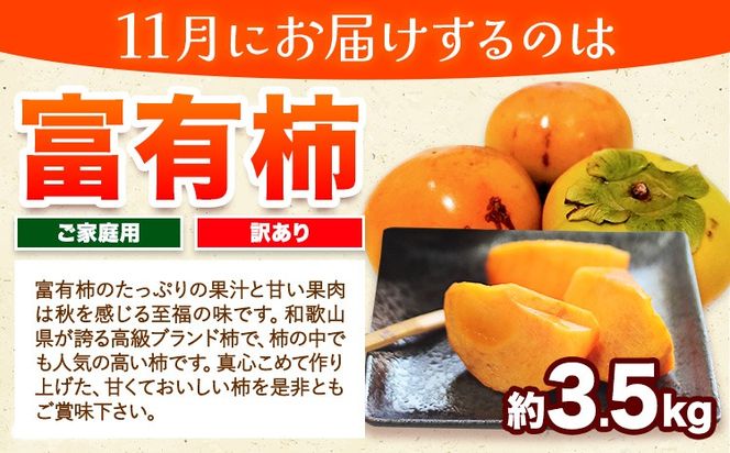 【発送月固定定期便】フルーツセット ご家庭用 訳あり果物セット (平核無柿 富有柿 みかん)【全３回】 魚鶴商店《10月上旬-1月上旬出荷予定(土日祝除く)》 和歌山県 日高川町 平核無柿 富有柿 柿 みかん 柑橘 蜜柑 果物 フルーツ 送料無料 定期便---wshg_uot112tei_26_40000_101112y3---
