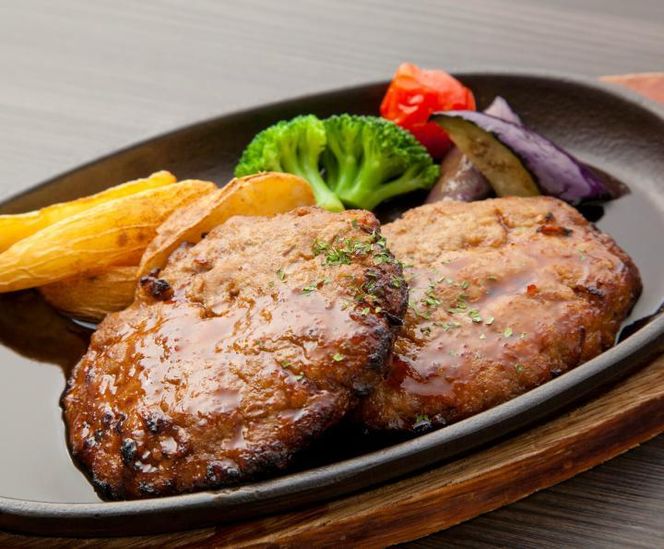 古今東北 宮城県産黒毛和牛使用 ジュワッと和牛ハンバーグ（100g×2個）×7セット【肉 お肉 にく 食品  ギフト】 041009_BS001
