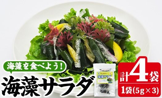 海藻サラダ (合計4袋・1袋3P入)海藻 寒天 ヘルシー ダイエット カロリーオフ サラダ 酢の物 スープ 常温 大分県 佐伯市【CW39】【山忠】