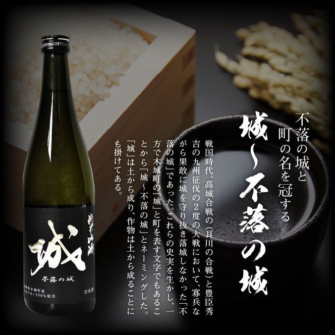  【先行予約】令和8年産 木城町・毛呂山町 新しき村友情都市コラボ 日本酒 純米吟醸「城 ～不落の城」3本  K21_0040