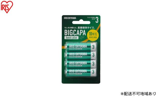 【4本×12パック】BIGCAPA basic plus アルカリ乾電池 単3形 4本パック LR6Bbp/4B 乾電池 単3 アルカリ 4本パック アイリスオーヤマ BIGCAPA basic＋単3形アルカリ乾電池4本パック アルカリ乾電池 アルカリ電池 乾電池4本パック 単3形 単三 単三形