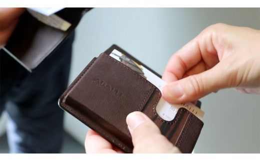 【こだわりの革アイテム】名刺ケース 　コードバン仕様（ネイビー）1087034　革製品 レザー 名刺入れ