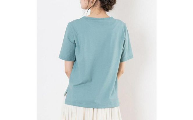 レディースカットソー 半袖 グリーン L 312011_CS002VC06