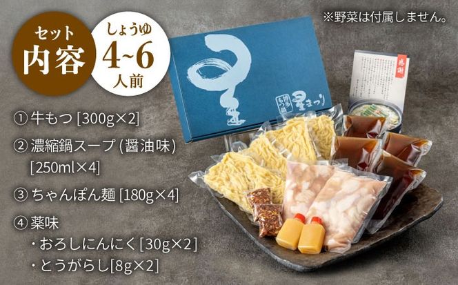 国産牛もつ鍋醤油味ギフトセット(4～6人前)《築上町》【博多もつ鍋 星まつり】[ABDH001]