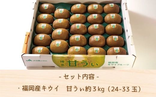 キウイ 甘うぃ 約 3kg 【期間限定発送】 [南国フルーツ 福岡県 宇美町 um40azo970033] 先行予約 福岡県産 キウイフルーツ フルーツ 果物 くだもの 果実 甘い あまい