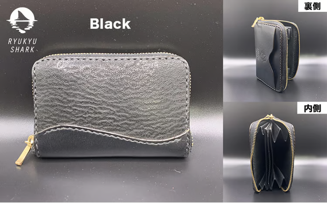 【ふるさと納税】サメ革コインケースCowMix　財布　財布　革製品　工芸品　サメ　鮫　RYUKYU SHARK　革　ファッション　小物　コインケース　うるま　沖縄　革財布