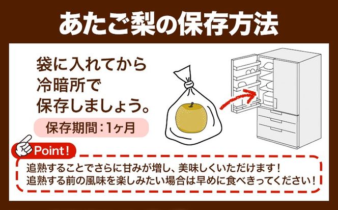 岡山県産 あたご梨 4kg（3～6玉）令和7年産先行受付《11月下旬‐12月中旬頃出荷》---H-37a---