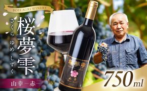 【オホーツクブランド認証ワイン】北見産ぶどう100％のワイン 桜夢雫 山幸(赤)( 山幸 赤 ワイン 北見市産ぶどう ぶどう 赤ワイン オホーツク ディナー )【075-0006-2023】