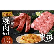 山樹の焼肉セット（黒毛和牛ゲタカルビ、牛タン、白ころホルモン） ［047R33］