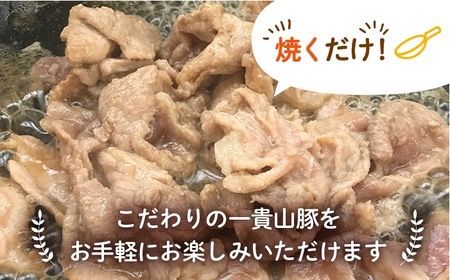 【全3回定期便】焼くだけ定番おかず！一貴山豚 生姜焼き 4パック 糸島市 / いきさん牧場 [AGB016]