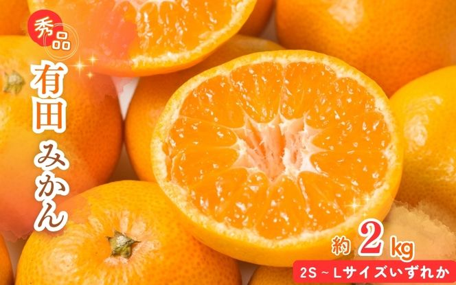 【先行予約】秀品 有田みかん 2kg 2S～Lサイズのいずれか※2026年11月下旬～2027年1月下旬頃に順次発送予定 / みかん ミカン 蜜柑 温州みかん 柑橘 フルーツ 果物 くだもの 和歌山【uot835A】