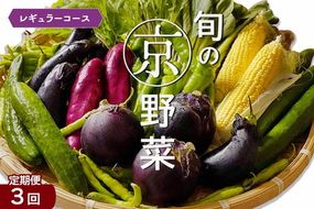 【3回定期便】旬の京野菜　毎月お届けレギュラーコース（全3回）≪京都 丹波 野菜 ふるさと納税野菜≫ ※沖縄・離島・諸島へのお届け不可