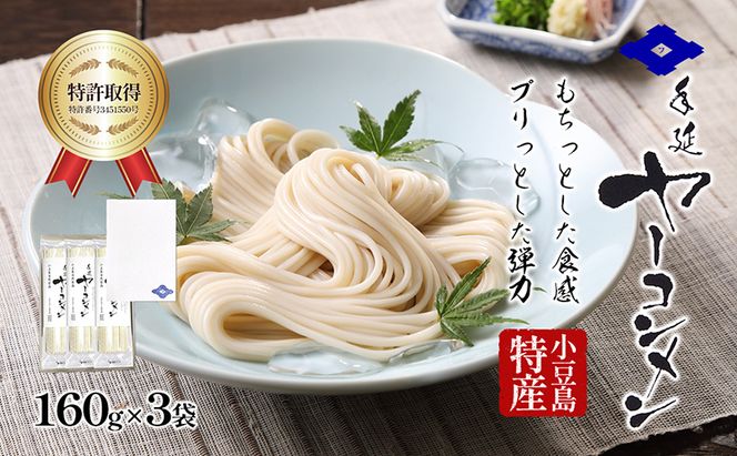 【 小豆島 】小豆島手延べヤーコン麺 160g×3袋 手延べ そうめん 素麺 小豆島 土庄町 麺 ヤーコン ヤーコンめん