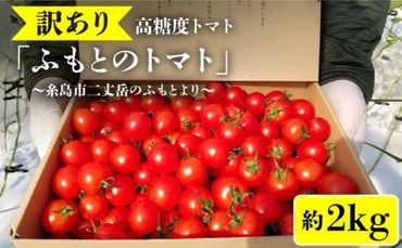 【先行予約】【訳あり】糸島二丈岳 【ふもとのトマト】 約2kg 専用箱入り【2024年11月以降順次発送】 糸島市 / 株式会社さいかい [AFL003] トマト とまと