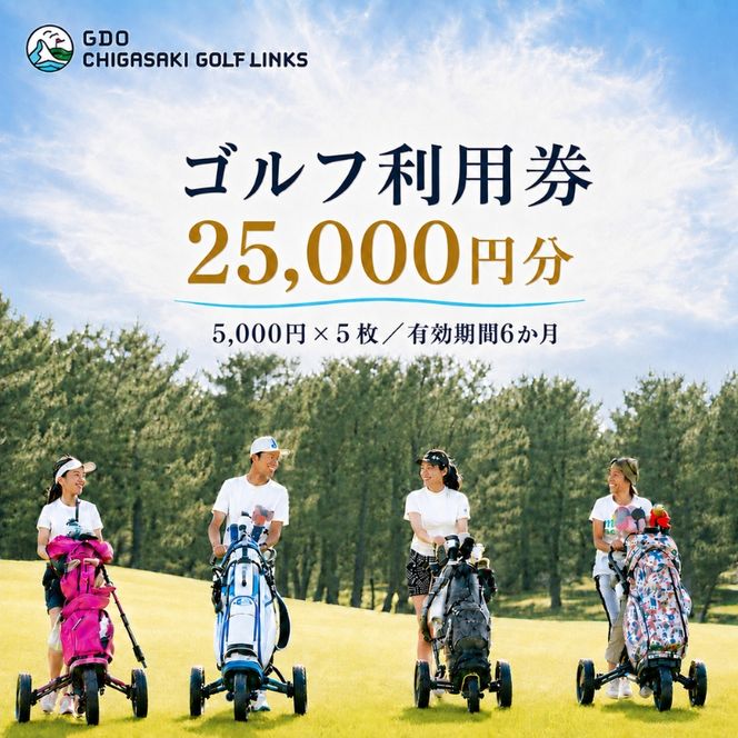 ゴルフ場 神奈川 GDO茅ヶ崎ゴルフリンクス 25,000円分　利用券 ゴルフ ゴルフ場利用権 ラウンド 運動 健康 スポーツ 自然 コース 