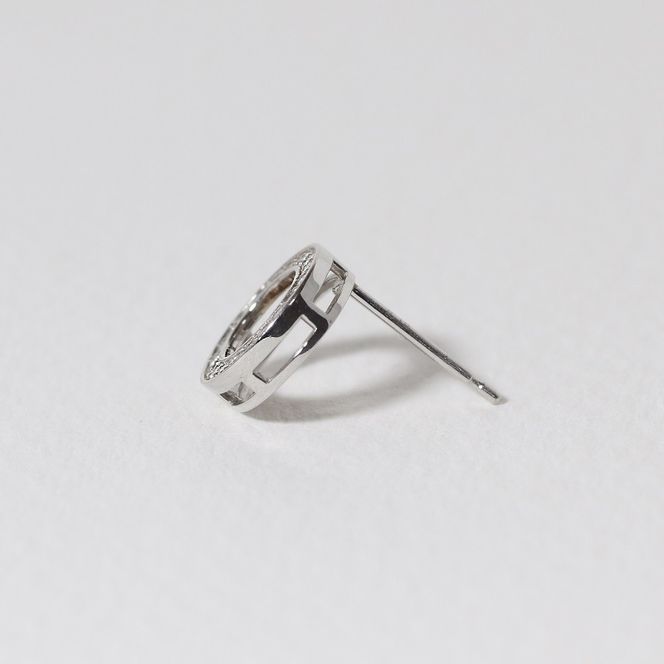 プラチナ　0.20ct　サークルダイヤモンドピアス　BQ-161