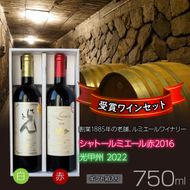 ルミエールワイナリー　シャトールミエール赤2016＆光甲州2022　受賞ワインセット【ギフト箱入り】　日本ワイン　赤ワイン　白ワイン　山梨ワイン　国産ワイン　受賞　ギフト 063-036