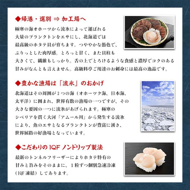 24-121 【甲羅組】【訳あり】ほたて貝柱 １kg【欠け/サイズ不揃い】