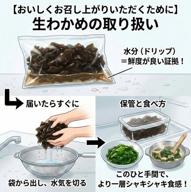 【2月までの期間限定】早採り生わかめ 新物 1kg 期間限定 ★2026年1月～発送予定★ わかめ 早採りわかめ 生わかめ 三陸 小分け 若芽 湯通し 海藻 海産物 味噌汁 ごはん 夕飯 おかず しゃぶしゃぶ サラダ お刺身 刺し身 刺身 末崎 岩手県 国産 大船渡 サンライズ丸榮