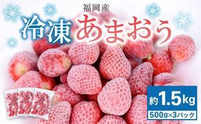 福岡県産 冷凍あまおう500g×3 合計1.5kg いちご 苺 フルーツ 国産【2026年4月上旬より順次発送予定】