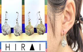 【※使用しない※】組紐ピアスモンキー八千代金 