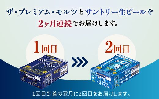 FK7-0510_【プレミアムモルツ・サントリー生ビール交互2回定期便】各350ml ×24本 熊本県 嘉島町 ビール ギフト 贈り物 酒 アルコール