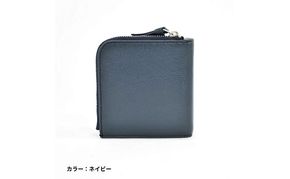 レディース本革2つ折り財布 4M3-1152（・ネイビー）