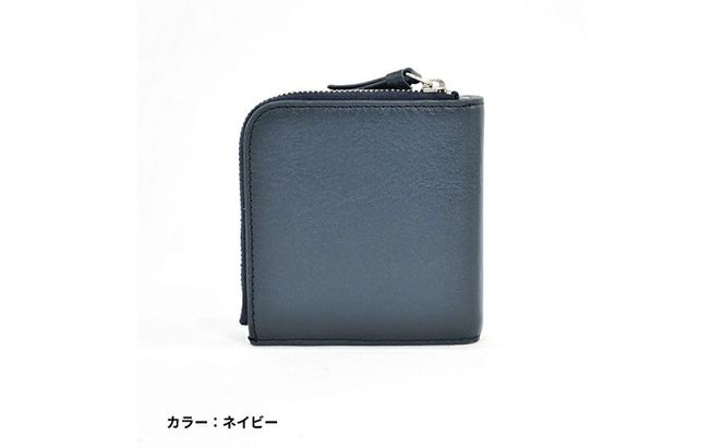 レディース本革2つ折り財布 4M3-1152（・ネイビー）