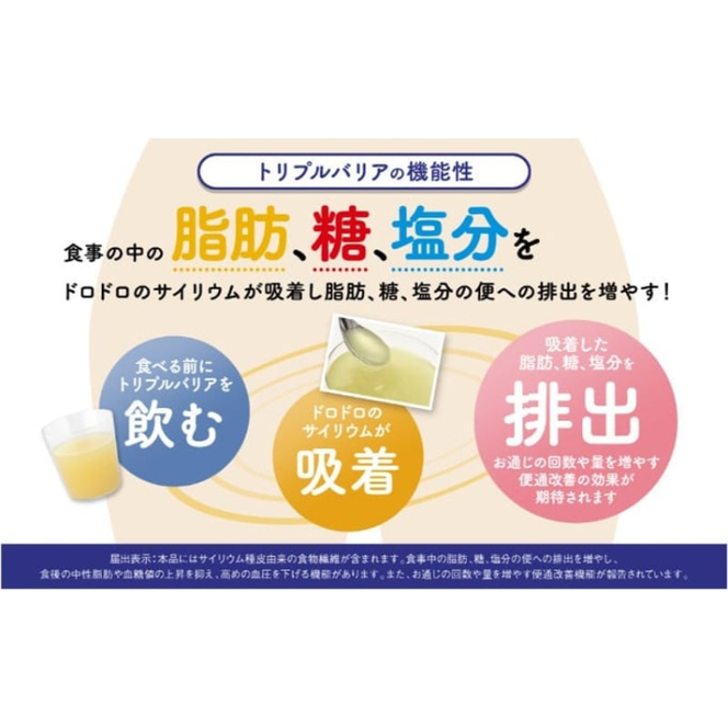 【定期便7ヶ月】トリプルバリア プレーン 30本入 ｜ 日清食品 サプリメント サプリ nisshin 機能性表示食品 中性脂肪 血糖値 血圧 下げる 水に溶かす ドリンク スティック 健康 健康食品 美容 お楽しみ 栃木 栃木県 鹿沼市