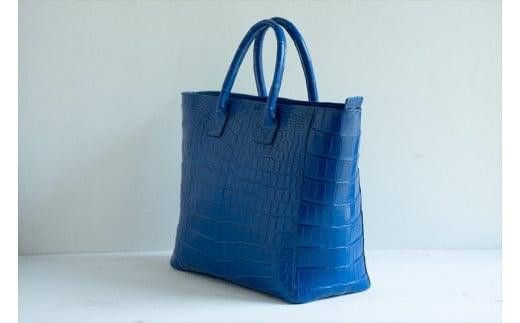 クロコダイルトートバッグL【クロコダイルトートバッグバッグ革注文後打ち合わせでクロコダイルの色と裏地の革の色と持ち手の長さ決定してから制作大阪府門真市】 272230_BE012