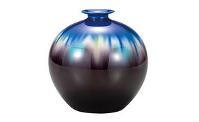 九谷焼　6号花瓶　釉彩　博峰窯 