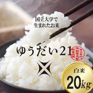 TVでも話題のお米 ゆうだい21 ＼令和8年産／ 米 20kg 精米 白米 「ゆうだい21」【数量限定】あい farm やなぎのお米 令和8年産 ゆうだい21 お米 白米 米 20キロ コメ ご飯 ごはん 栃木県 益子町 ふるさと納税 (DQ006-2)