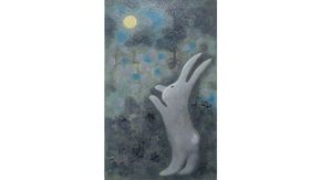 【 限定１点 】うさぎ・月取り [BG105-NT]