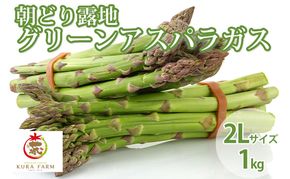 【2026年5月より発送】北海道 富良野市産 アスパラ 緑 (2Lサイズ) 約1kg 朝どり 露地 グリーン アスパラガス 詰め合わせ 野菜 新鮮 数量限定 先着順【藏ファーム】