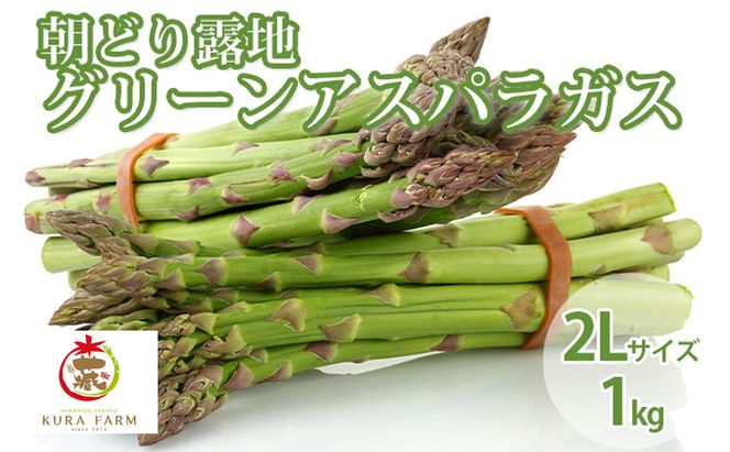 【2026年5月より発送】北海道 富良野市産 アスパラ 緑 (2Lサイズ) 約1kg 朝どり 露地 グリーン アスパラガス 詰め合わせ 野菜 新鮮 数量限定 先着順【藏ファーム】