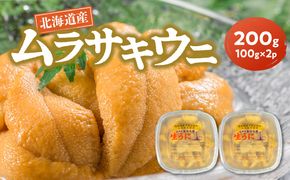 【2027年夏発送】塩水ウニ【ムラサキウニ】 100g×2パック 計200g 北海道余市町産塩水ウニ発祥の地 高級ウニ 高級雲丹 ムラサキウニ 白うに 目利き 北海道産ウニ 余市産ウニ 雲丹 うに 塩水うに_Y037-0357
