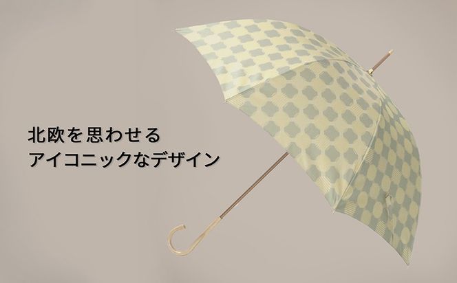 CB007 【槙田商店】晴雨兼用長傘　ノルディック　ドットコラージュ　グリーン