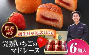 焼き菓子 いちごのマドレーヌ いちご農園 6個入り マドレーヌ 洋菓子 いちご 愛西市 / エール・ブランシュ 【配達不可：離島】 [AEAU005]