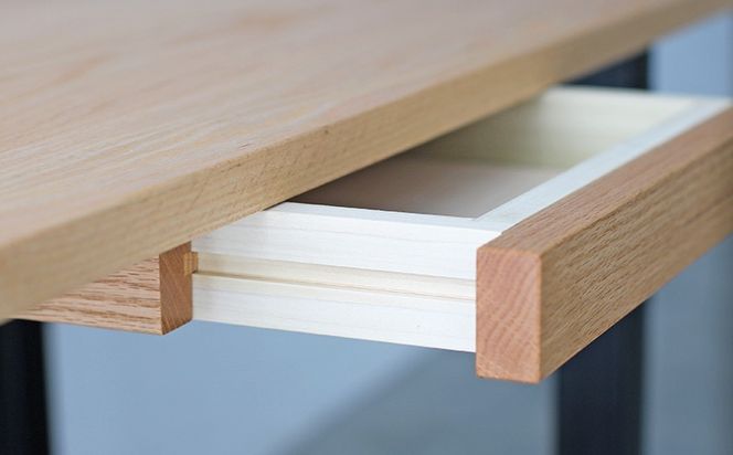 引き出し付き デスク 木製 オーク材 幅 120 奥行 71 高さ 71 秋山木工 秋山木工株式会社 デスク 収納 デスク 引き出し 家具 インテリア シンプル おしゃれ 国産 静岡県 藤枝市